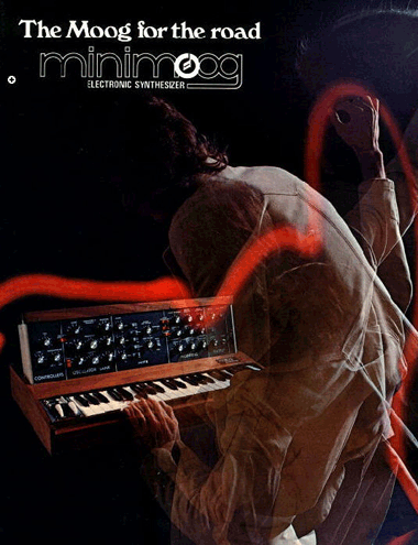 Brochure d'époque : synthé et sensualité
