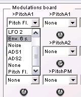 Six TOungs Modular, Modulations