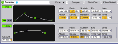 Les modulations de Ableton Sampler