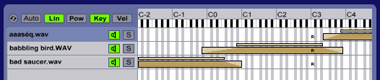 Les zones de Ableton Sampler