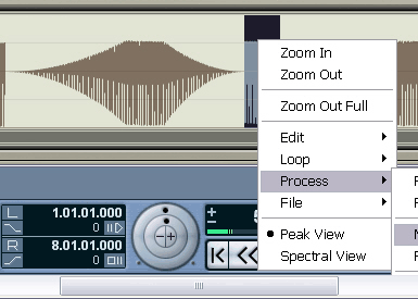 Edition du sample dans Directwave