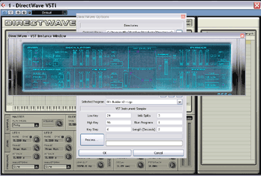 Un VSTi charg dans Directwave