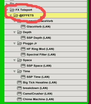 FX Teleport : les insérables apparaissent dans Live