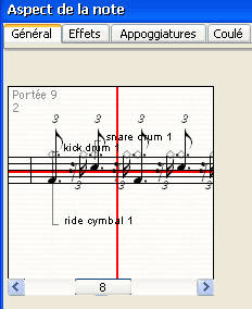 Paramtrage d'une note