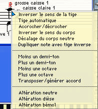 Clic droit dans Melody Assistant