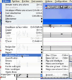 Menus de Melody Assistant