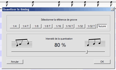 Le cartouche de quantification audio