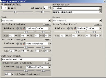 le routage par piste dans Reaper